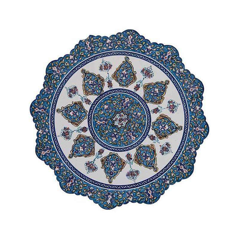  بشقاب میناکاری مسی اسماعیلی طرح ترنج