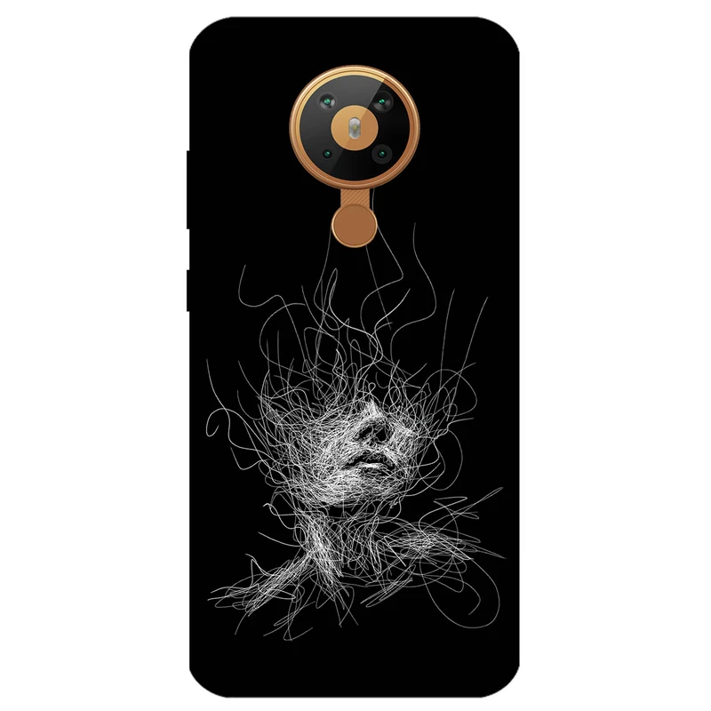 کاور مگافون طرح اسکچ صورت مدل 7423 مناسب برای گوشی موبایل نوکیا 5.3