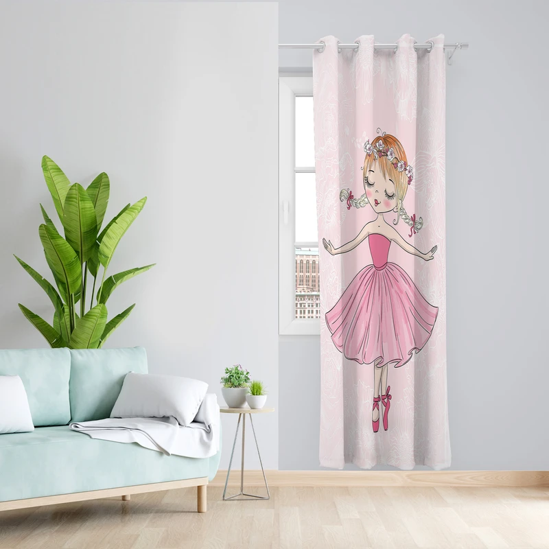 پرده طرح کودک مدل مخمل پانچی کد L 1618 Z سایز 140x200 سانتی متر