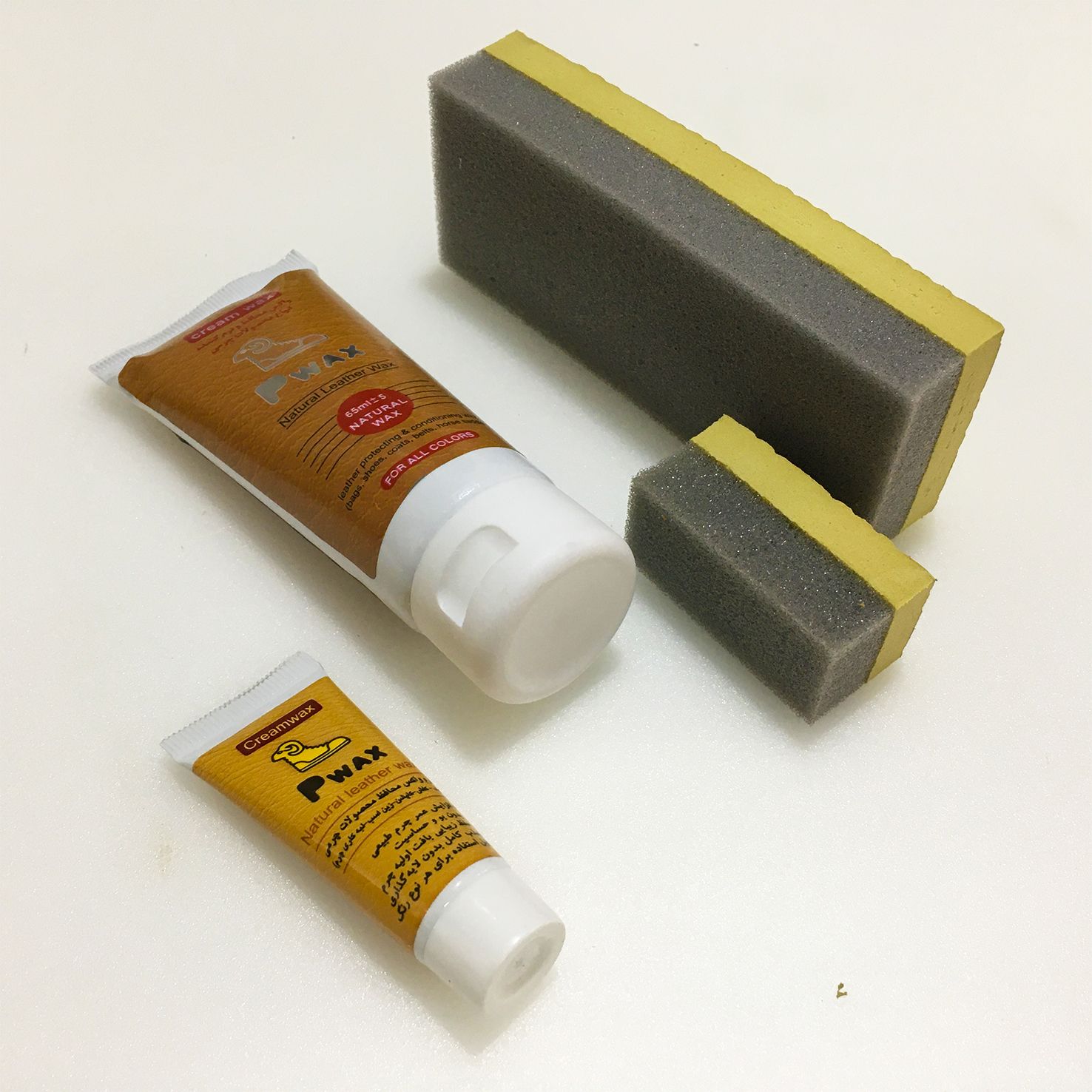 واکس چرم پی واکس مدل PM2 به همراه اسفنج براق کننده بسته 4 عددی - - 9