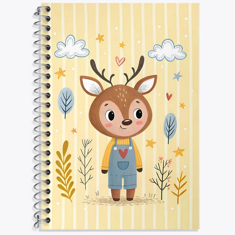 دفتر لغت 50 برگ خندالو طرح گوزن بامزه کد F8049