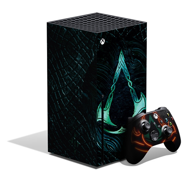 برچسب کنسول بازی مدل اسکین( برچسب) Xbox series x- طرحAssassin’s creed-مجموعه 5 عددی-کد1