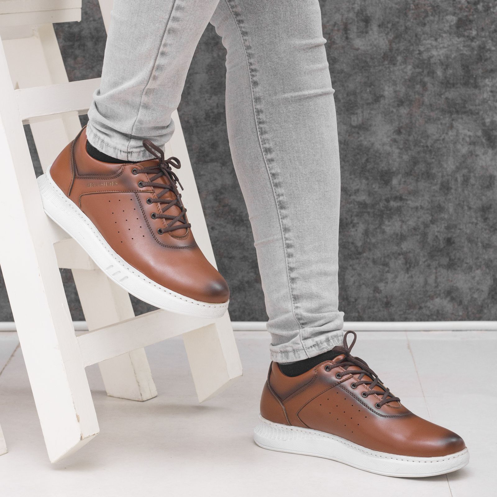 کفش روزمره مردانه مدل آریاگام کد arya رنگ عسلی -  - 4