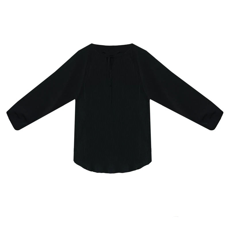 بلوز آستین بلند یقه گرد زنانه مدل P*1m