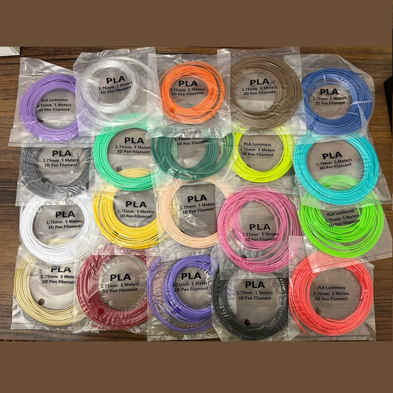فیلامنت PLA SUNLU قلم طراحی سه بعدی مدل 10020 قطر 1.75 میلیمتر 330 گرم مجموعه 20 عددی