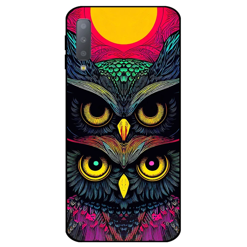 کاور مگافون طرح جغد مدل 1904 مناسب برای گوشی موبایل سامسونگ Galaxy A7 2018 / A750   