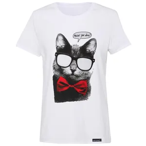 تی شرت آستین کوتاه زنانه 27 مدل Meow You Doin کد MH1369