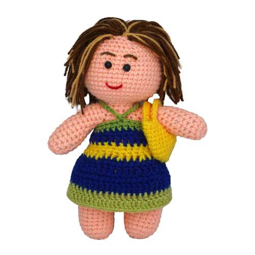 عروسک بافتنی مدل دختر کد 05
