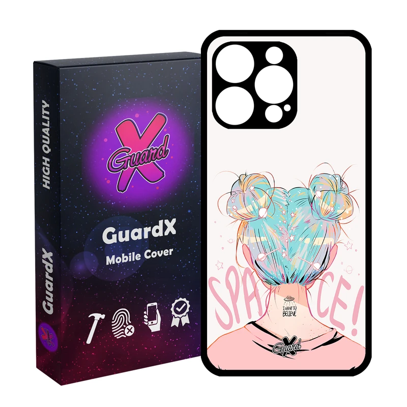 کاور گارد ایکس طرح دختر مدل قاب Glass10198 مناسب برای گوشی موبایل اپل iPhone 15 Pro Max