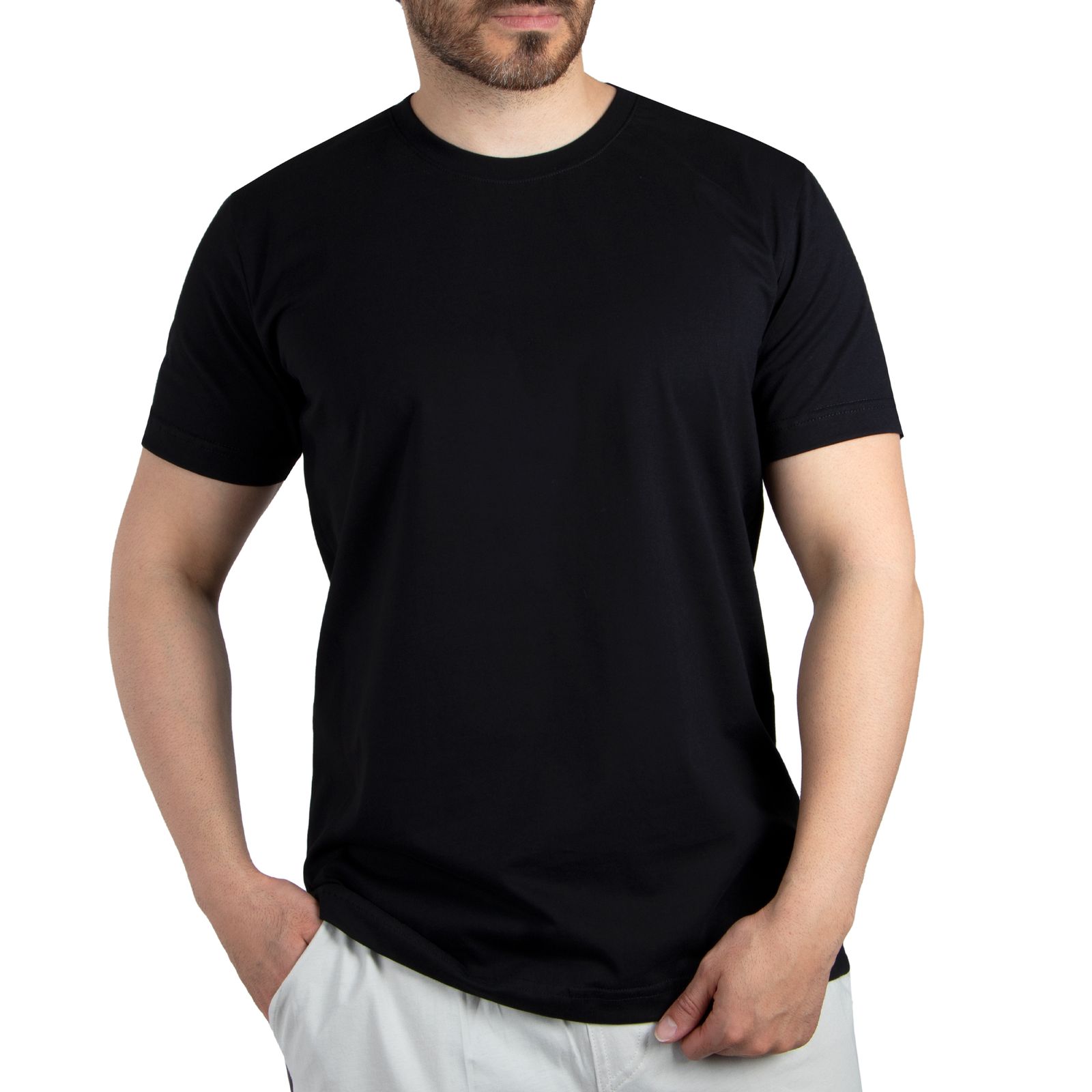 تی شرت آستین کوتاه مردانه آریان نخ باف مدل 1812 z - - 1