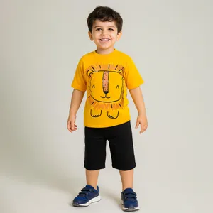 ست تی شرت و شلوارک پسرانه مدل شیرمهربان