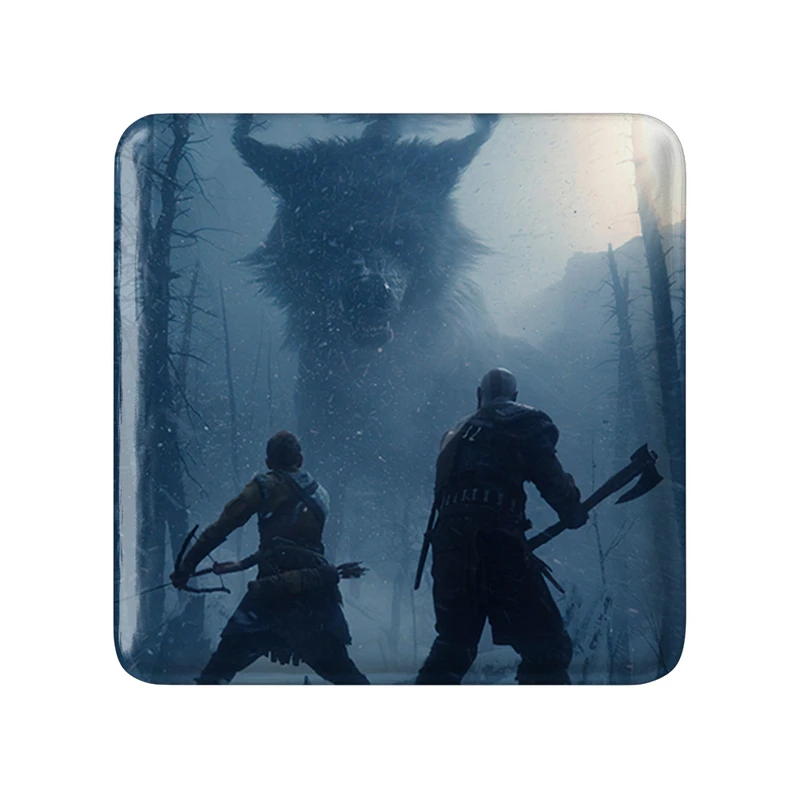 مگنت خندالو طرح کریتوس و اتریوس و گارم گاد آف وار مدل مربعی کد 30402