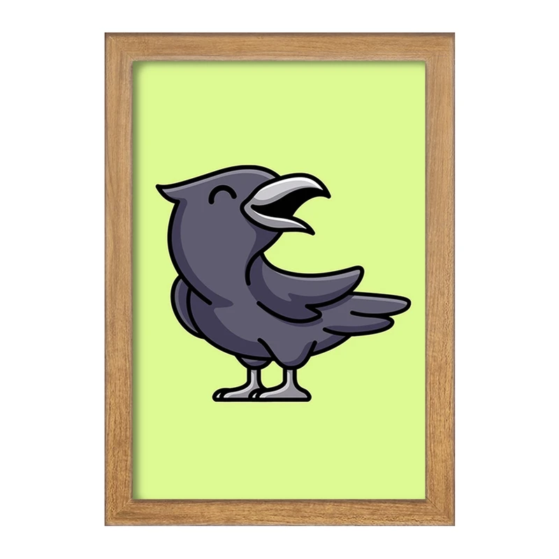 تابلو خندالو مدل حیوانات بامزه کلاغ کد 28178