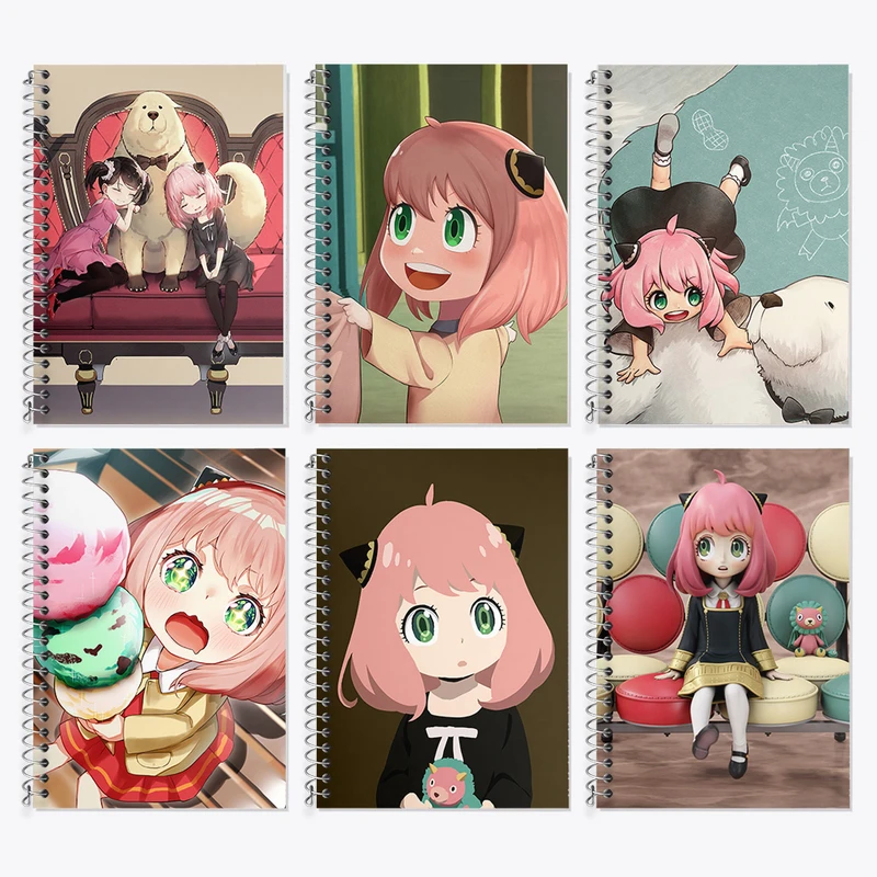 دفتر زبان 50 برگ خندالو مدل دو خط طرح آنیا فورجرانیمه اسپای ایکس فمیلی کد 687 مجموعه 6 عددی