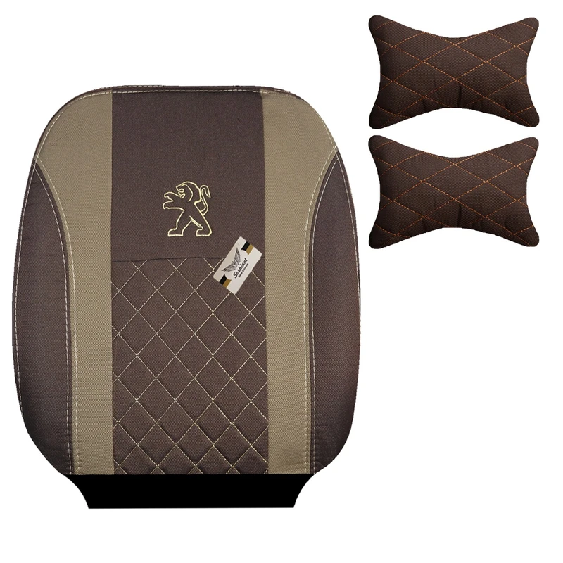 روکش صندلی خودرو سوشیانت مدل فابریک مناسب برای پژو پارس به همراه پشت گردنی