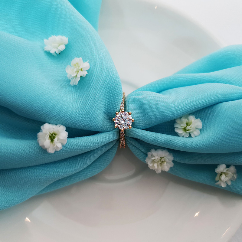 انگشتر زنانه ژوپینگ مدل سولیتر کد R16