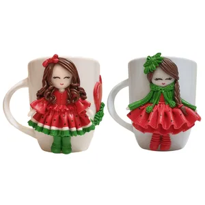 ماگ سرامیکی مدل عروسکی یلدا کد C-126 مجموعه 2 عددی