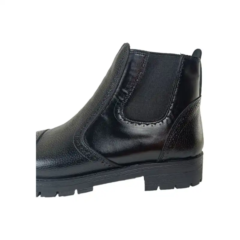 نیم بوت مردانه مدل بغل زیپ چرم طبیعی کد si33