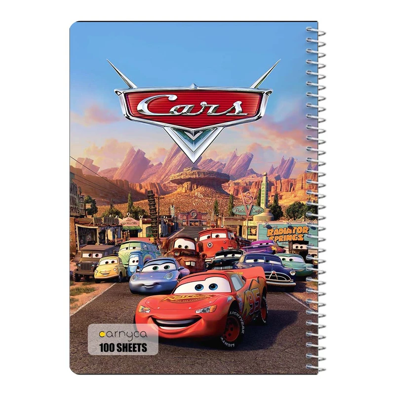 دفتر مشق 100 برگ سیمی کارنیکا طرح ماشین ها Cars کد 17082