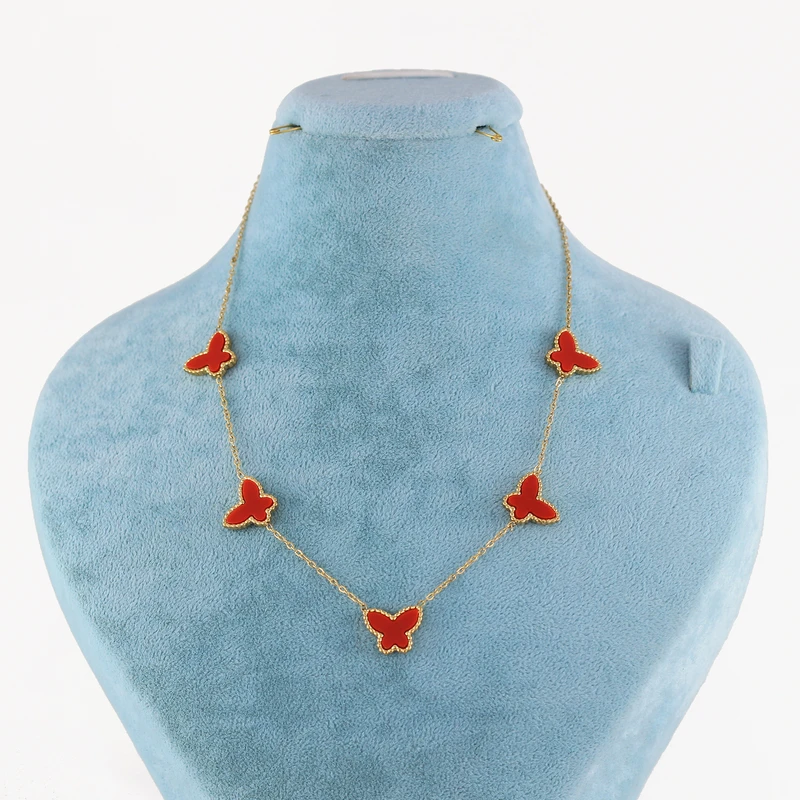 گردنبند زنانه مدل پروانه کد AAB439