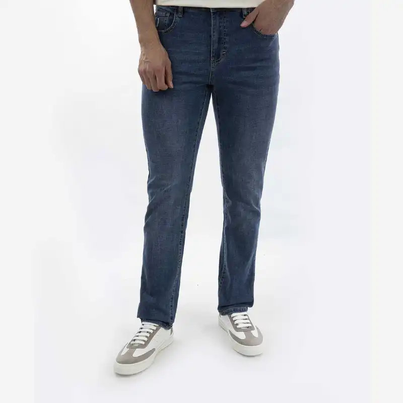 شلوار جین مردانه جین وست مدل اسلیم فیت کد 122175 رنگ سرمهای