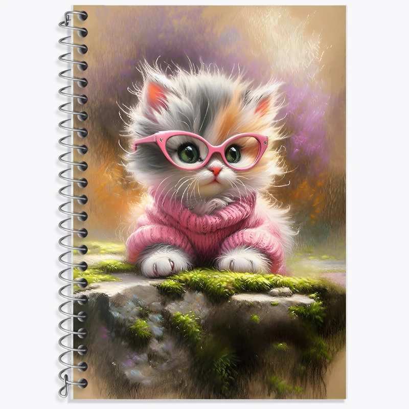 دفتر نت موسیقی 50 برگ خندالو طرح گربه کیوت کد F6667