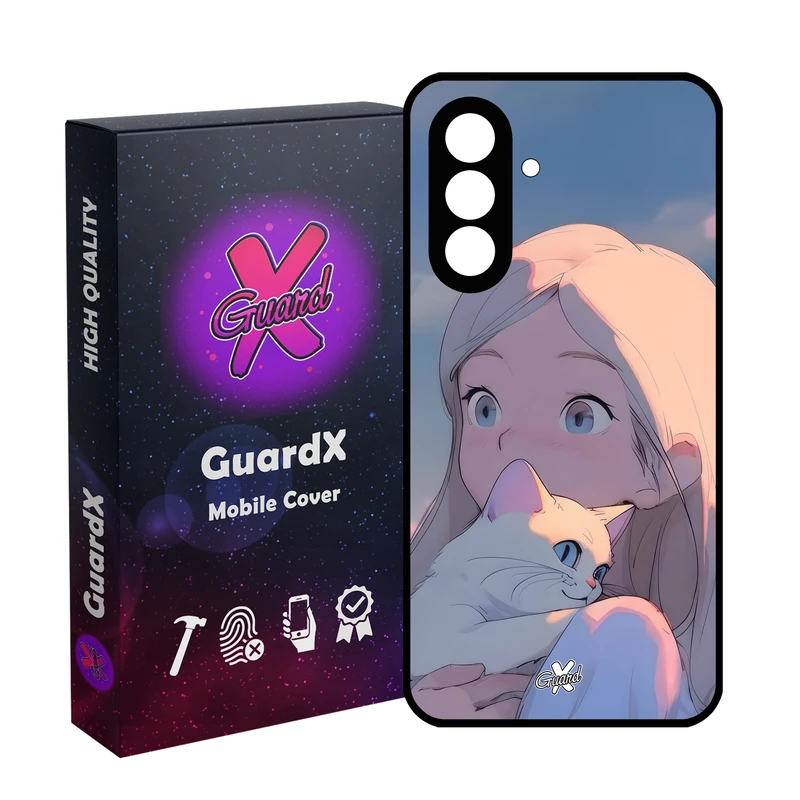 کاور گارد ایکس طرح دختر گربه مدل 10661 مناسب برای گوشی موبایل سامسونگ Galaxy A17 4G / A17 5G