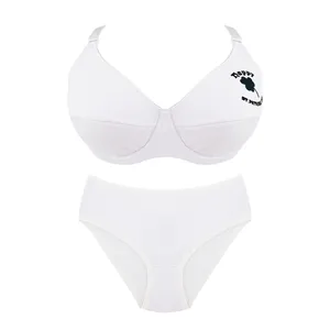 ست شورت و سوتین زنانه مدل نخی کد 1 رنگ سفید