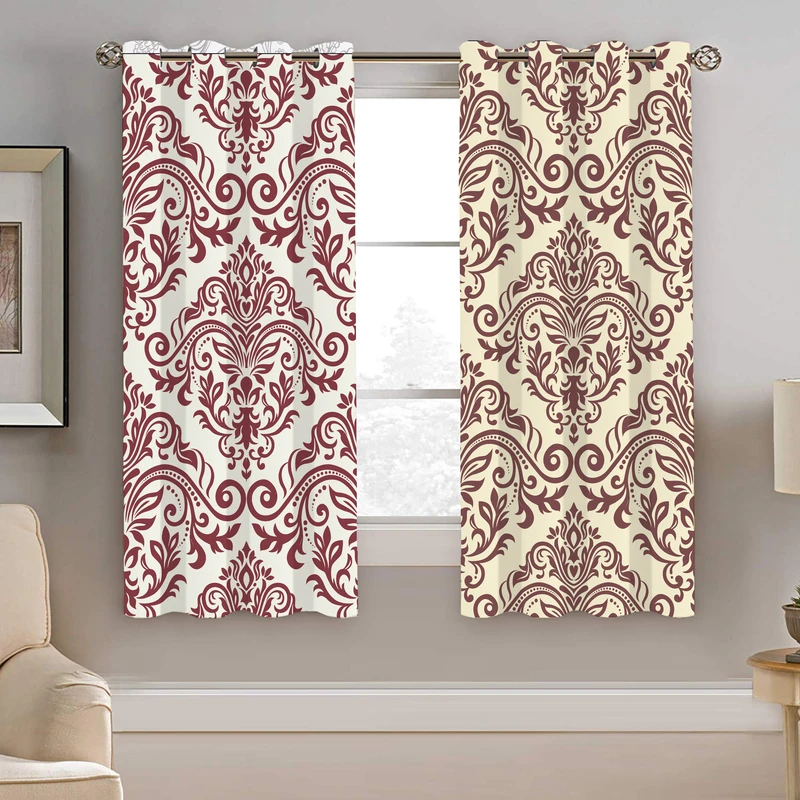 پرده نیروانا طرح سنتی مدل مخمل کد 4056 سایز 140×200 سانتی متر