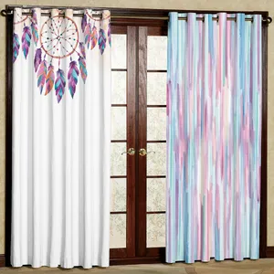 پرده مدل مخمل پانچی طرح رنگی کد 1055 سایز 200x140 سانتی متر