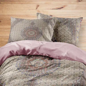 سرویس روتختی مدوپد طرح فرش مود بیرجند ترنجی ماهی مدل C-birjand04 یک نفره 4 تکه