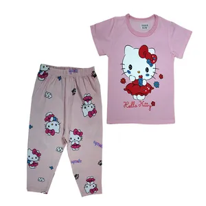 ست تی شرت و شلوار دخترانه مدل kiti کد SSB011