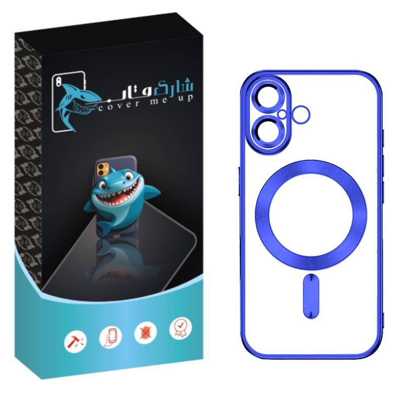 کاور شارک قاب مدل مگ سیف طرح لاکچری مناسب برای گوشی موبایل اپل iPhone 16