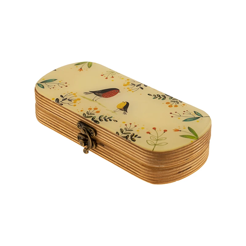 جعبه هدیه چوب و رزین داتینو مدل پرنده