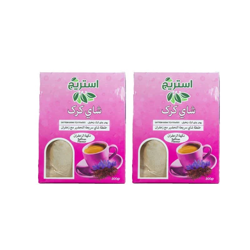 پودر چای کرک زعفران استریج - 300 گرم مجموعه دو عددی