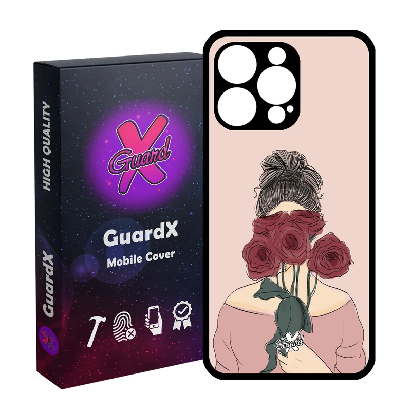 کاور گارد ایکس طرح دختر مدل قاب Glass10284 مناسب برای گوشی موبایل اپل iPhone 15 Pro Max