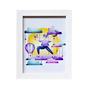 تابلو مدل یوگا کد NA-W03 فریم سفید