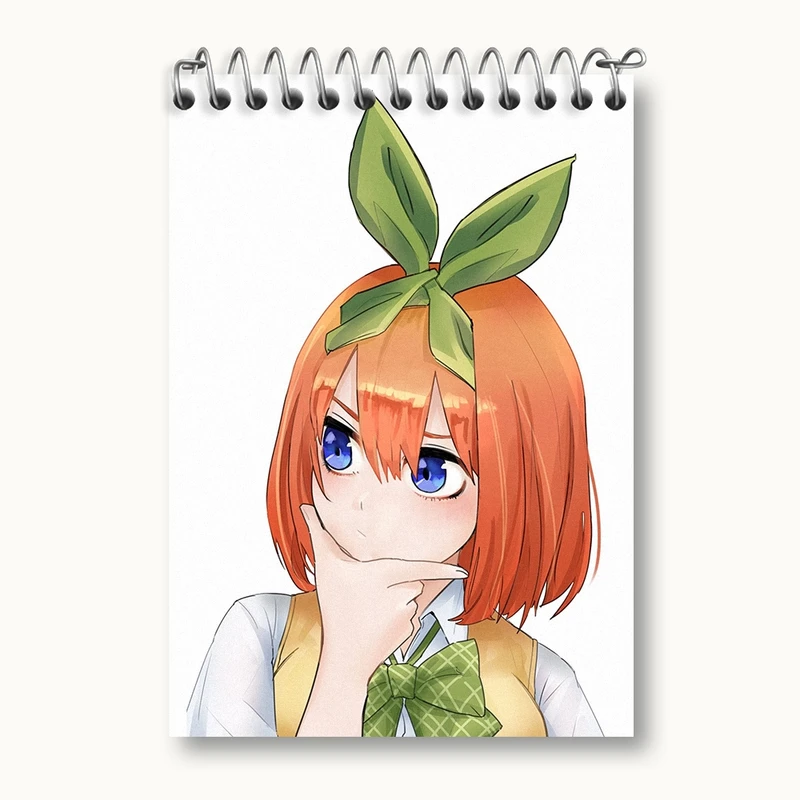 دفتر یادداشت 50 برگ خندالو مدل یوتسوبا انیمه پنج عروس مساوی کد 32558