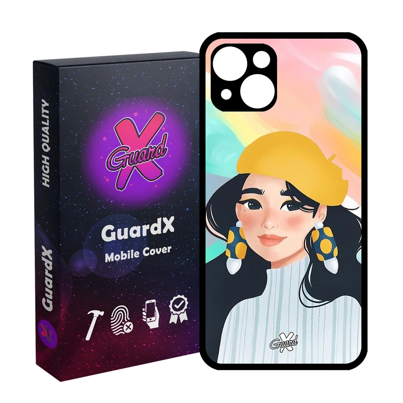 کاور گارد ایکس طرح دختر مدل Glass10261 مناسب برای گوشی موبایل اپل iPhone 13