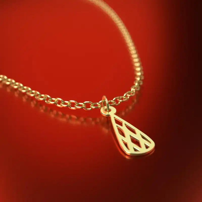 گردنبند طلا 18 عیار زنانه مدوپد مدل هندسی کد RNA10217