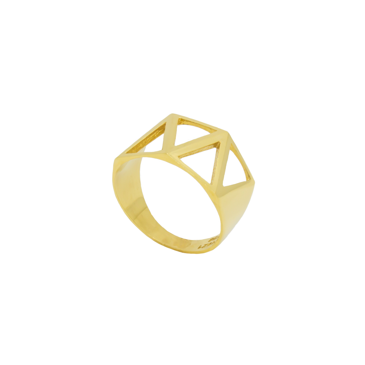 انگشتر طلا 18 عیار زنانه طرح مثلث A0033