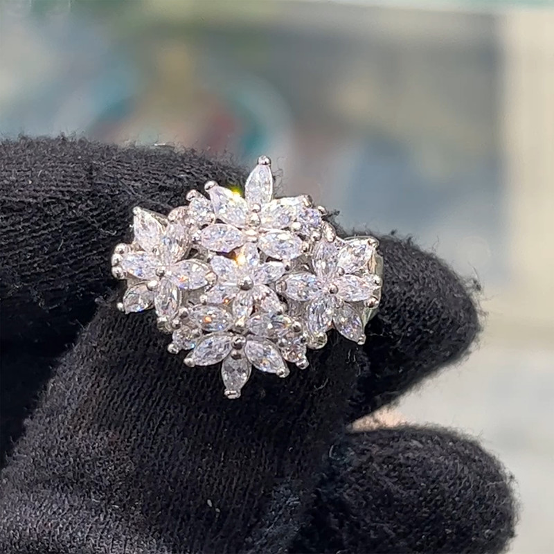 انگشتر نقره زنانه مدل جواهری اتریشی 30234-32