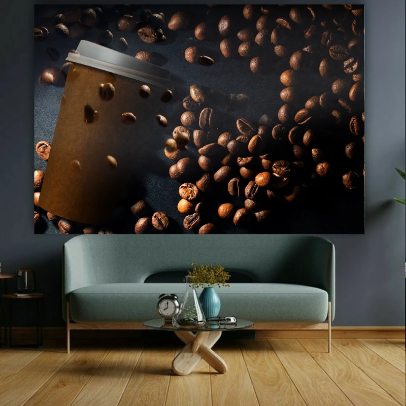  تابلو بوم طرح مخمل ماگ مدل قهوه کد BK22804