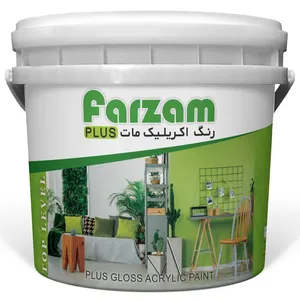  رنگ آکریلیک مات پلاس فرزام کد 510 حجم 4 کیلوگرم