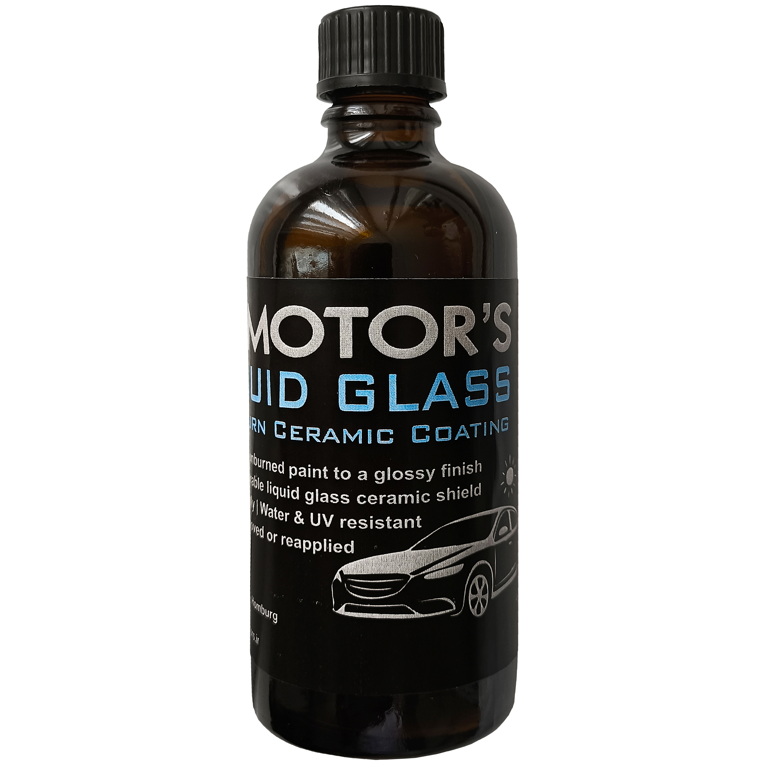 محلول سرامیک رفع آفتاب سوختگی خودرو ام موتورز مدل  Liquid Glass G8 حجم 80 میلی لیتر