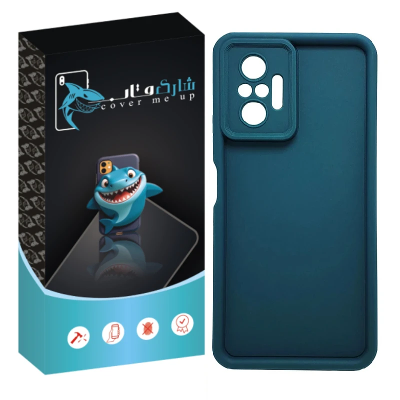 کاور شارک قاب مدل سیلیکونی سولید مناسب برای گوشی موبایل شیائومی Redmi Note 10 Pro / Redmi Note 10 Pro Max