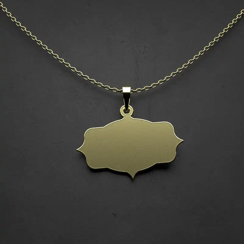 گردنبند طلا 18 عیار زنانه مدوپد مدل شکل هندسی کد P2-1-1282