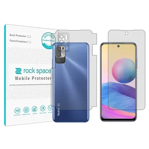 Rockspace transparent screen protector HyGEL model suitable for Xiaomi Redmi Note 10 5G mobile phone with back protector
