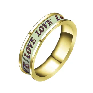 انگشتر ناکسیگو مدل شب تاب طرح Love کد RT15376