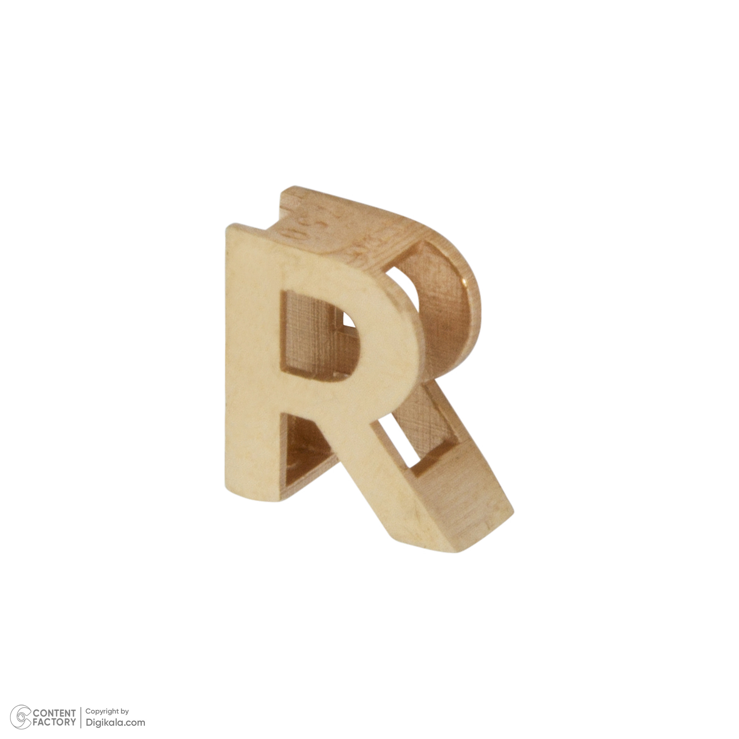 آویز گردنبند طلا 18 عیار زنانه گنجینه هنر خوش نشین مدل حرف R